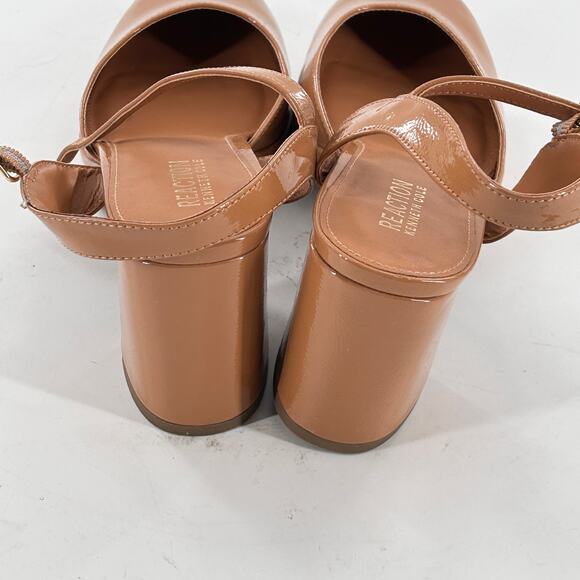 Kenneth Cole REACTION Indya Mary Jane Heels 9.5 Tan Camel NWOT Pumps 90s Y2K - Picture 6 of 10